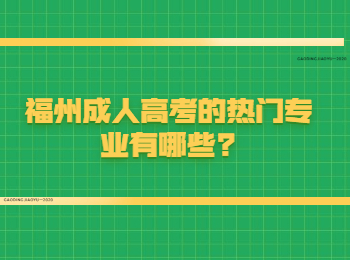 福州成人高考的熱門專業(yè)有哪些?